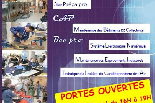 Portes ouvertes Lycée Professionnel 20 mai 2016